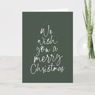 Prettig kerstfeest leuk groen feestdagen kaart