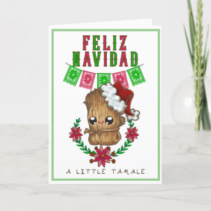 Prettig Kerstfeest - Little Tamale Spaanse/Engelse Feestdagen Kaart