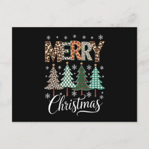 Prettig kerstfeest Luipaard Kerstvakantie Familie Feestdagenkaart