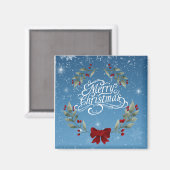 Prettig kerstfeest magneet (Voorkant / Achterkant)