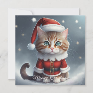 Prettig kerstfeest ~ Meow ^-^ Bedankkaart