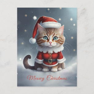 Prettig kerstfeest ~ Meow ^-^ Briefkaart