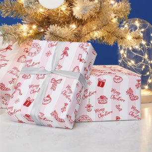 Prettig kerstfeest met de Rode Hand Getekende Dood Cadeaupapier