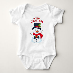 Prettig kerstfeest met een magische sneeuwman romper