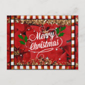 Prettig kerstfeest met feestelijke kerstwens briefkaart (Voorkant)