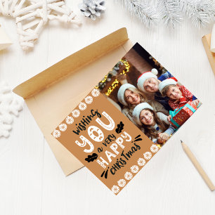 Prettig Kerstfeest met Gezinsfoto Feestdagenkaart