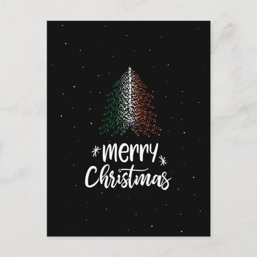 Prettig kerstfeest met Ierse vlag Feestdagenkaart (Voorkant)