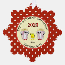 Prettig kerstfeest met mais! Papieren popcornlabel