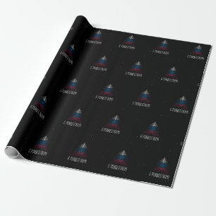 Prettig kerstfeest met Russische vlag Cadeaupapier