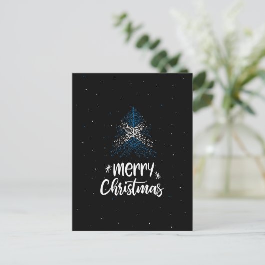 Prettig kerstfeest met Schotlandse vlag Feestdagenkaart (Staand voorkant)