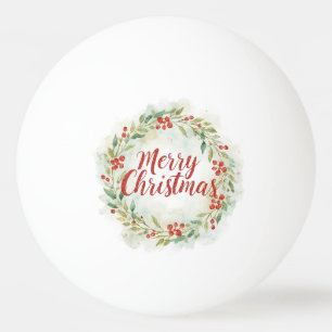 Prettig kerstfeest met tennisbal pingpongballen