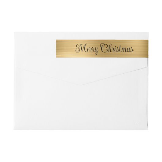 Prettig kerstfeest Metaalgoud (Achterkant)