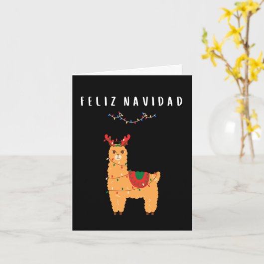 Prettig Kerstfeest Mexicaanse Spaanse Kerstmis Kaart (Gele Bloem)