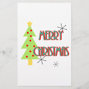 prettig kerstfeest mid century modern kerstboom ro briefpapier
