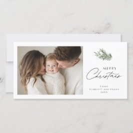 Prettig Kerstfeest Minimaal Kerstboeket Feestdagenkaart