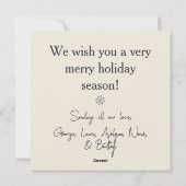 Prettig kerstfeest Mod Village Blue Feestdagenkaart (Achterkant)