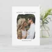 Prettig kerstfeest! Modern, minimaal plat kerstkaa Feestdagenkaart (Staand voorkant)