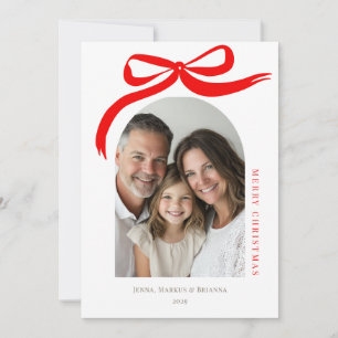 Prettig kerstfeest Moderne boog Vakantiedesign Feestdagenkaart