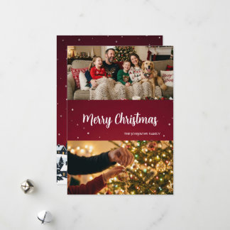 Prettig kerstfeest moderne elegante script Vrije t Feestdagenkaart