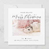 Prettig Kerstfeest | Moderne foto kerstkaart (Voorkant)