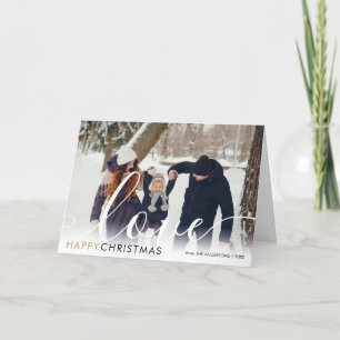Prettig kerstfeest Moderne foto Stijlvol script Li Feestdagen Kaart