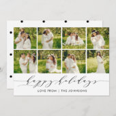 Prettig kerstfeest moderne fotocollagekaart feestdagenkaart (Voorkant / Achterkant)