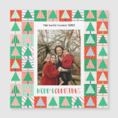 Prettig kerstfeest Moderne patchwork kerstbomen M (Voorkant)