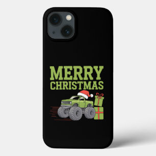 Prettig kerstfeest monstertruck peuter jongens Ker iPhone 13 Hoesje