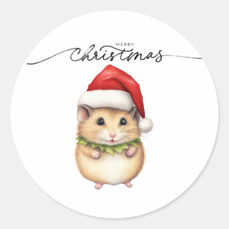 PRETTIG KERSTFEest MUIS STICKER