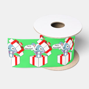 Prettig kerstfeest Muisje in cadeaudoos Lint