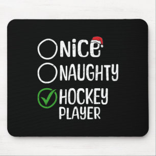 Prettig kerstfeest Nette Stoute Hockey Speler Kers Muismat