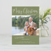 Prettig kerstfeest Nieuw huis Grove den Boom Teken Feestdagenkaart (Staand voorkant)