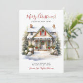 Prettig kerstfeest nieuwe woning aankondiging (Staand voorkant)