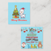 Prettig kerstfeest notitiekaartje (Voorkant / Achterkant)