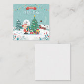 Prettig kerstfeest notitiekaartje (Voorkant / Achterkant)