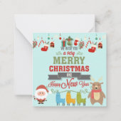 Prettig kerstfeest notitiekaartje (Achterkant)