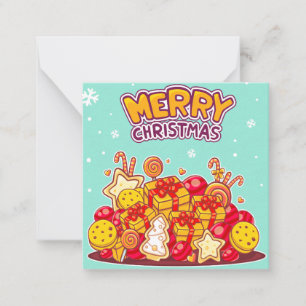 Prettig kerstfeest notitiekaartje