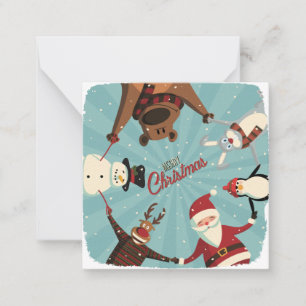 Prettig kerstfeest notitiekaartje