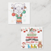 Prettig kerstfeest notitiekaartje (Voorkant / Achterkant)