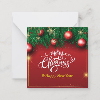 Prettig kerstfeest notitiekaartje