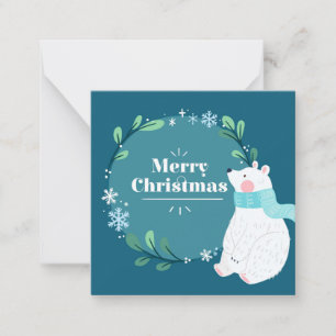 Prettig kerstfeest notitiekaartje