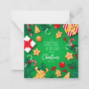 Prettig kerstfeest notitiekaartje