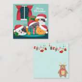 Prettig kerstfeest notitiekaartje (Voorkant / Achterkant)