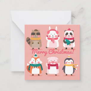 Prettig kerstfeest notitiekaartje