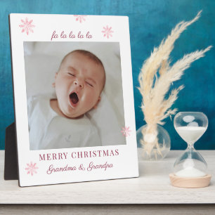 Prettig kerstfeest oma en opa foto fotoplaat