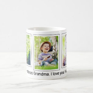 Prettig kerstfeest oma ik hou van jou 3 foto kind koffiemok