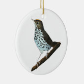 Prettig kerstfeest ~Ovenbird~ Keramisch Ornament (Rechts)