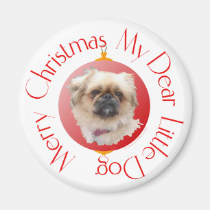 Prettig kerstfeest Pekingees Magneet