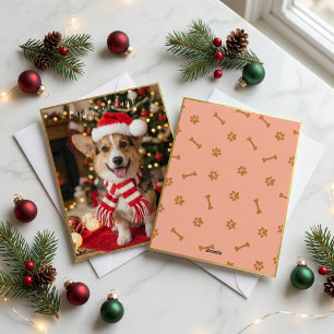 Prettig kerstfeest Pembroke Welsh Corgi Kerstmis Feestdagenkaart