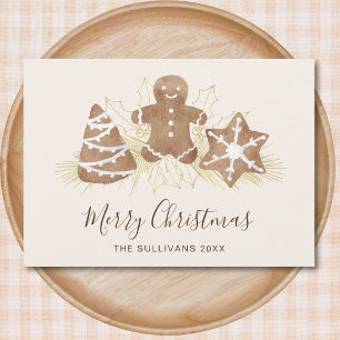 Prettig kerstfeest peperkoek feestdagenkaart